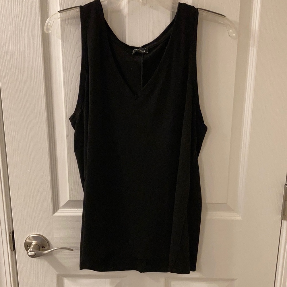 Black sleeveless top